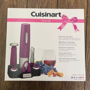 🆕 Cuisinart Stainless Steel Wine Set - Puple